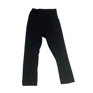 Lululemon High Rise Wunder Under Crop 21” Black Sz 6